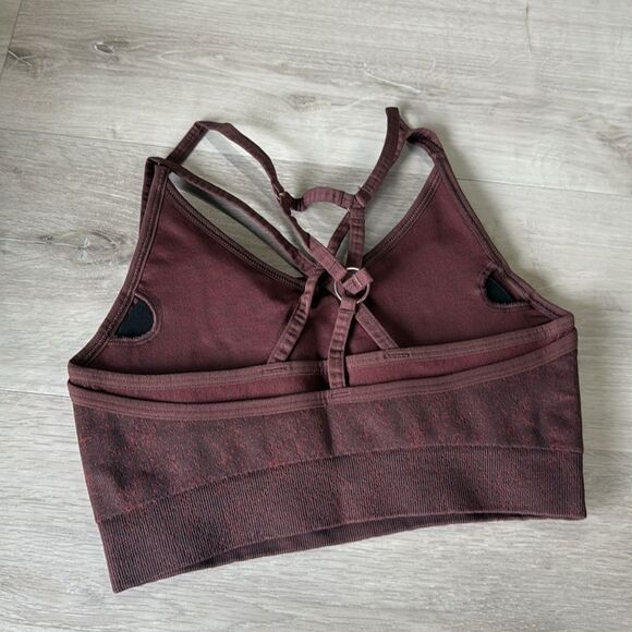 Gymshark ADAPT FLECK SEAMLESS SPORTS BRA Medium Support Chocolate BrownSmall Nwt - Picture 5 of 7